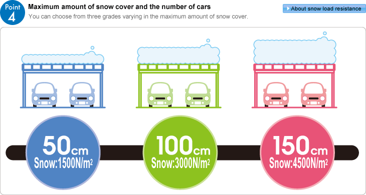 Maximum amount of snow cover and the number of cars