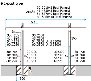 Roof suspended from beam