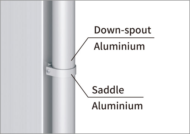 Aluminium down-spout