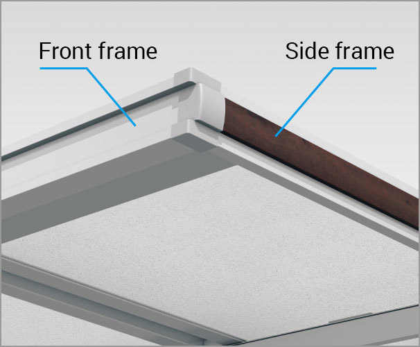 Side frame wood- laminate roof