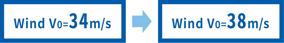 Wind Vo=34m/s　⇒　Wind Vo=38m/s