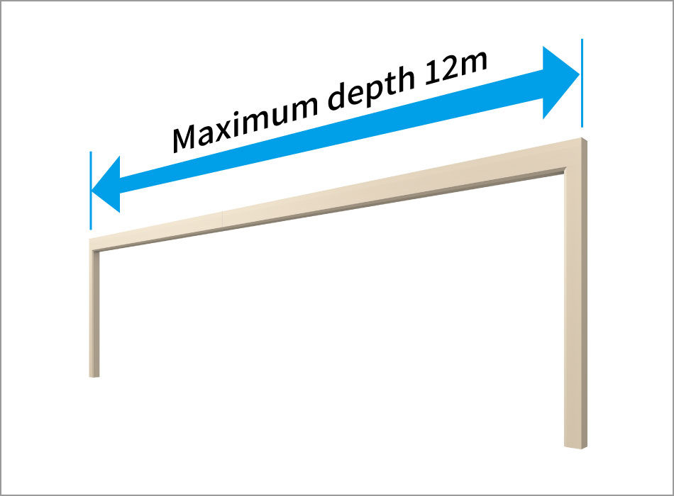 Maximum width of 12m allows for increased site adaptability!