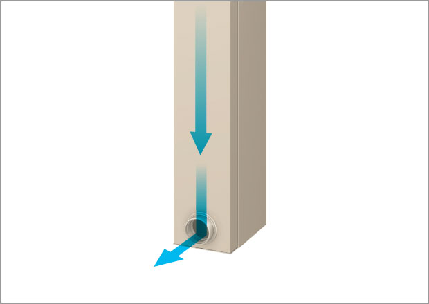 Rain gutter: Post bottom part