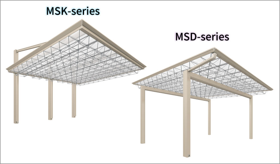 Two stylish carports