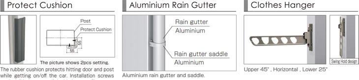 Protect Cushion & Aluminium Rain Gutter & Clothes Hanger