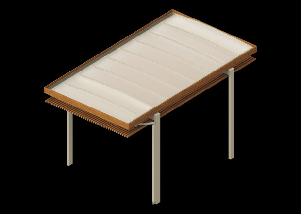 Roof on the beam type