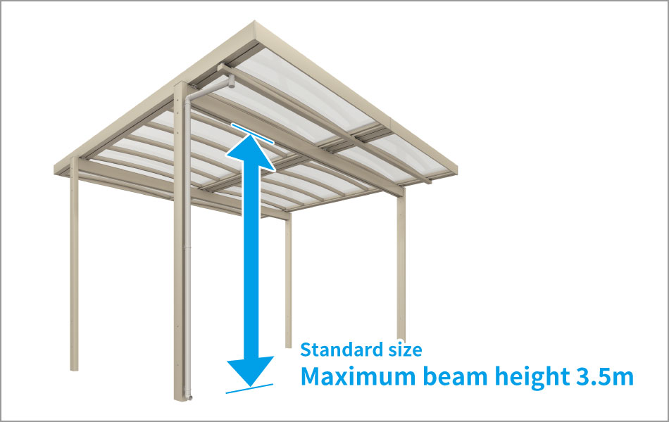 Proposing for approach are possible with a maximum height of 3.5m!