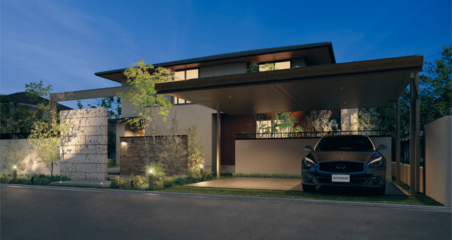 Premium roof / Hanging roof (both sides post stand) type＜Night Scene＞