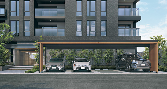 Select line roof /  Roof on beam  (lattice under roof ・both sides post stand) type